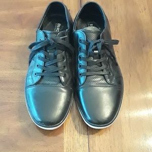 Kenneth Cole Black Leather Mens Lace Up Size 12